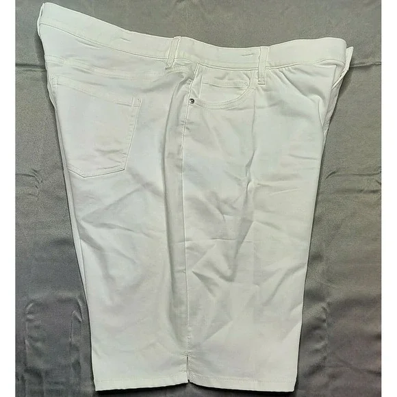 Liz Claiborne Sara Women Plus 24W White Secretly Slender Bermuda Shorts‎ NEW - Picture 3 of 11